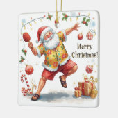 Ping Pong Kerst met Sinterklaas Keramisch Ornament (Links)