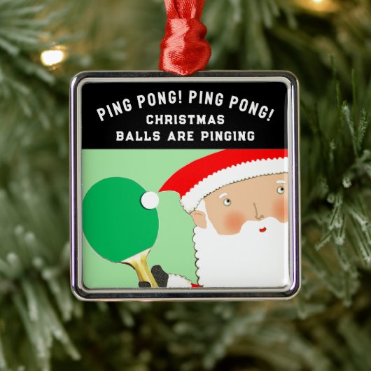 Ping-Pong Kerstcadeau Metalen Ornament (Boom)
