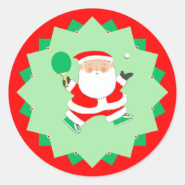 Ping-Pong Kerstcadeau Ronde Sticker
