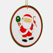 Ping Pong Kerstfeest Prijs Keramisch Ornament (Rechts)