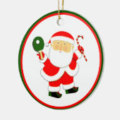 Ping Pong Kerstfeest Prijs Keramisch Ornament (Links)