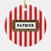 Ping Pong Kerstfeest Prijs Keramisch Ornament (Achterkant)