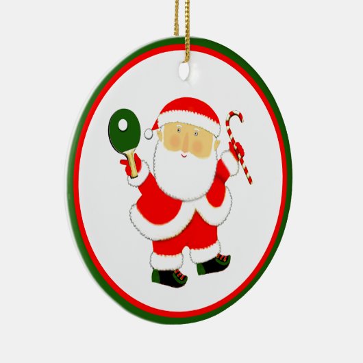 Ping Pong Kerstfeestprijs Keramisch Ornament (Rechts)