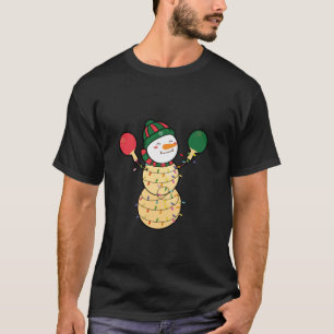 Ping Pong kersttafel tennis Santa Snowman pet T-shirt