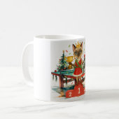 Ping Pong Kerstthema Koffiemok (Voorkant links)