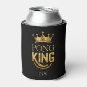Ping Pong King Gold Crown gepersonaliseerd Blikjeskoeler (Blikje Voorkant)