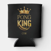Ping Pong King Gold Crown gepersonaliseerd Blikjeskoeler (Voorkant)