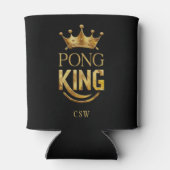 Ping Pong King Gold Crown gepersonaliseerd Blikjeskoeler (Achterkant)