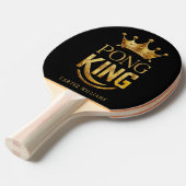 Ping Pong King Gold Crown gepersonaliseerd Tafeltennisbatje (Voorkant Gekanteld)