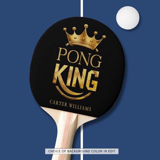 Ping Pong King Gold Crown gepersonaliseerd Tafeltennisbatje