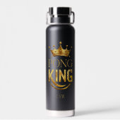 Ping Pong King Gold Crown gepersonaliseerd Waterfles (Achterkant)
