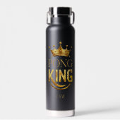 Ping Pong King Gold Crown gepersonaliseerd Waterfles (Voorkant)