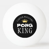 PING PONG KING Gold Crown Personated Black Pingpongbal (Achterkant)