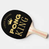 PING PONG KING Persoonlijk bewerkbaar zwart goud Tafeltennisbatje (Zijkant)