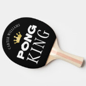 PING PONG KING Persoonlijk bewerkbaar zwart Tafeltennisbatje (Zijkant)