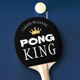 PING PONG KONING Persoonlijk aanpasbare Zwarte Tafeltennisbatje