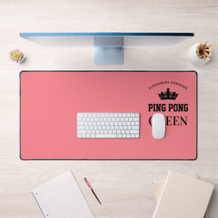 Ping Pong Koningin Naam gepersonaliseerd Bureaumat