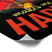 Ping Pong maakt me Happy Design Table Tennis Poster (Hoek)