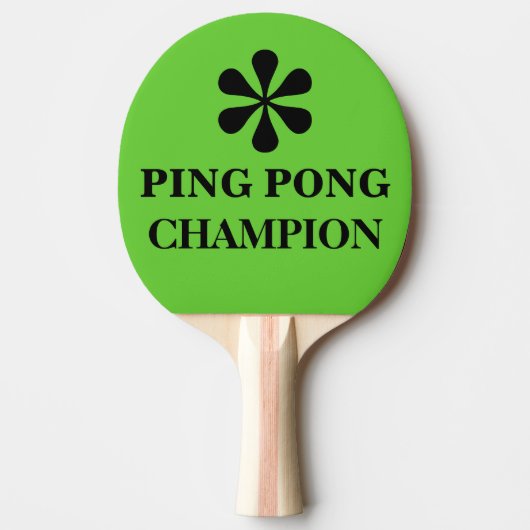 Ping Pong Master Champion Grappige Tekst Humor Tafeltennisbatje (Voorkant)