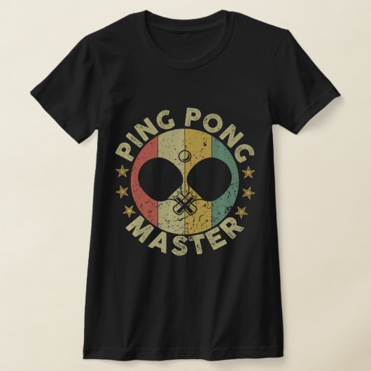 Ping Pong Master Champion Table Tennis Coach Paddl T-shirt (Laagn)