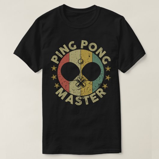 Ping Pong Master Champion Table Tennis Coach Paddl T-shirt (Design voorkant)