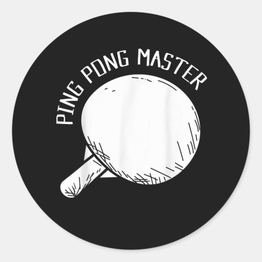 Ping Pong Master Funny Gezegde Table Tennis Ronde Sticker (Voorkant)
