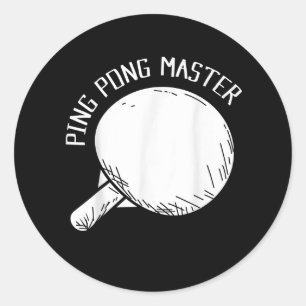 Ping Pong Master Funny Gezegde Table Tennis Ronde Sticker