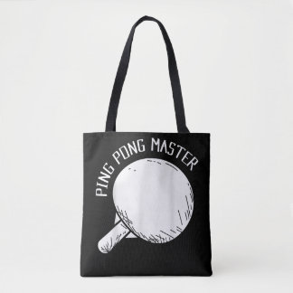 Ping Pong Master Funny Gezegde Table Tennis Tote Bag