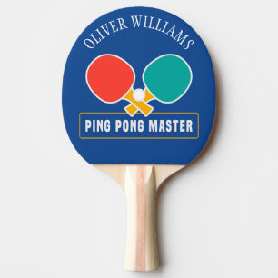 PING PONG MASTER Speciaal bewerkbaar blauw Tafeltennisbatje
