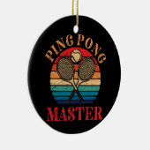 Ping Pong Master Table Tennis Paddle Keramisch Ornament (Rechts)