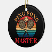 Ping Pong Master Table Tennis Paddle Keramisch Ornament (Links)