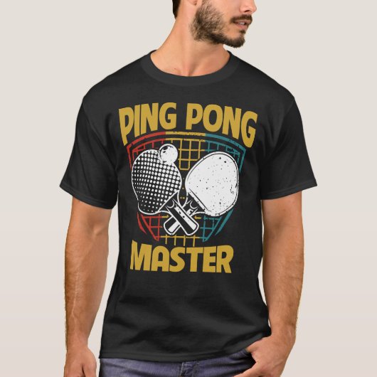 Ping Pong Master Table Tennis Paddle T-shirt (Voorkant)