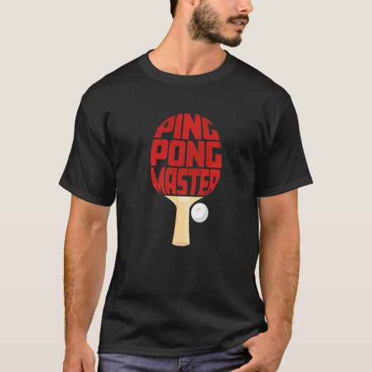 Ping Pong Master Table Tennis T-shirt (Voorkant)