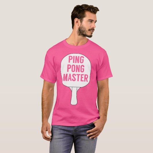Ping Pong Master Tafeltennis - Grappig T-shirt voo (Voorkant volledig)