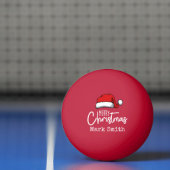 Ping Pong met kerstmuts Vrolijk kerstfeest Pingpongbal (Net)