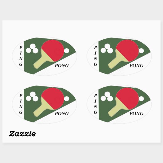 Ping Pong Ovale Sticker (Vel)