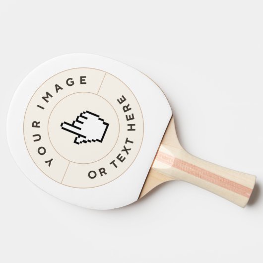 Ping Pong Paddle - Aangepast (afbeelding/tekst toe Tafeltennisbatje (Zijkant)