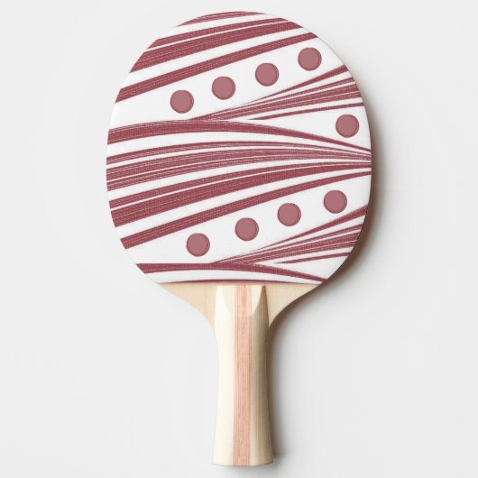 Ping Pong Paddle Abstract Bourgogne & witte streep Tafeltennisbatje (Voorkant)