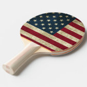 Ping Pong Paddle/Amerikaanse vlag Tafeltennisbatje (Voorkant Gekanteld)