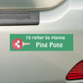 Ping Pong Paddle and Balls Bumpersticker (Op auto)
