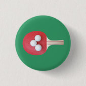 Ping Pong Paddle and Balls Ronde Button 3,2 Cm (Voorkant)
