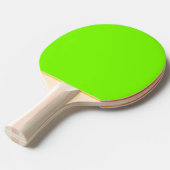 Ping Pong Paddle / Bat - Groen en Geel Tafeltennisbatje (Voorkant Gekanteld)