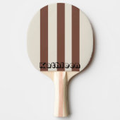 Ping Pong Paddle Beige Zwart Tafeltennisbatje (Voorkant)