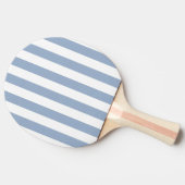 Ping Pong Paddle Blauw & Witte Streep Tafeltennisbatje (Zijkant)
