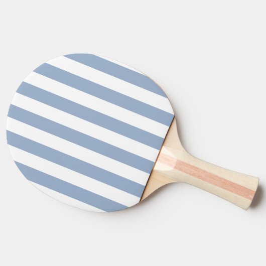 Ping Pong Paddle Blauw & Witte Streep Tafeltennisbatje (Zijkant)