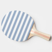Ping Pong Paddle Blauw & Witte Streep Tafeltennisbatje (Zijkant)