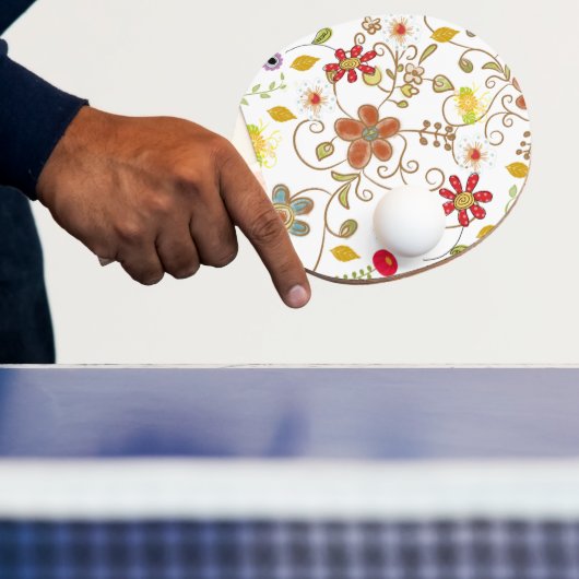 Ping Pong Paddle Bloemen Tafeltennisbatje (Insitu)