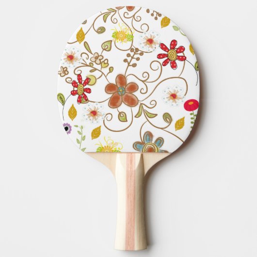 Ping Pong Paddle Bloemen Tafeltennisbatje (Voorkant)