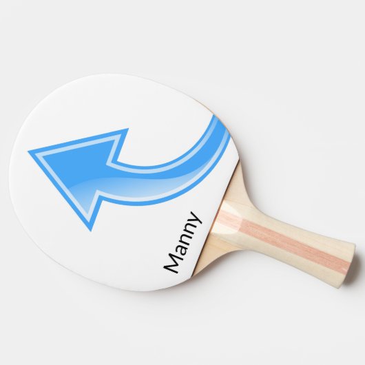 Ping Pong Paddle Blue Arrow Tafeltennisbatje (Zijkant)