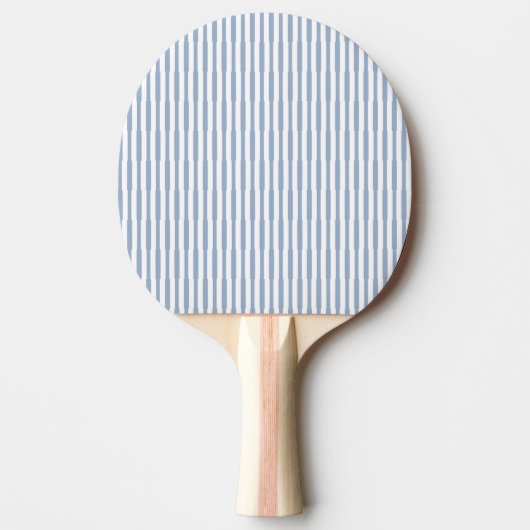Ping Pong Paddle Blue & White Stripe Square Tafeltennisbatje (Voorkant)